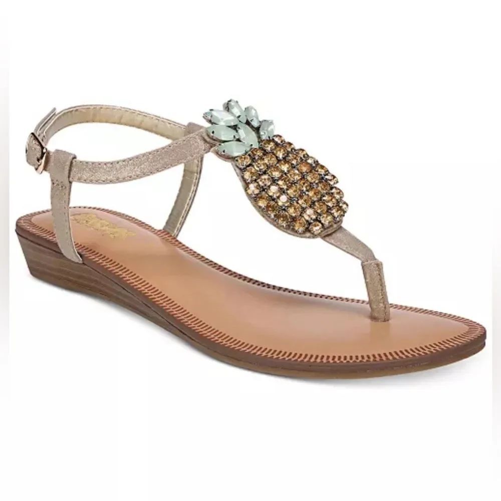 Carlos  sandals things with rhinestone pineapples 7.5